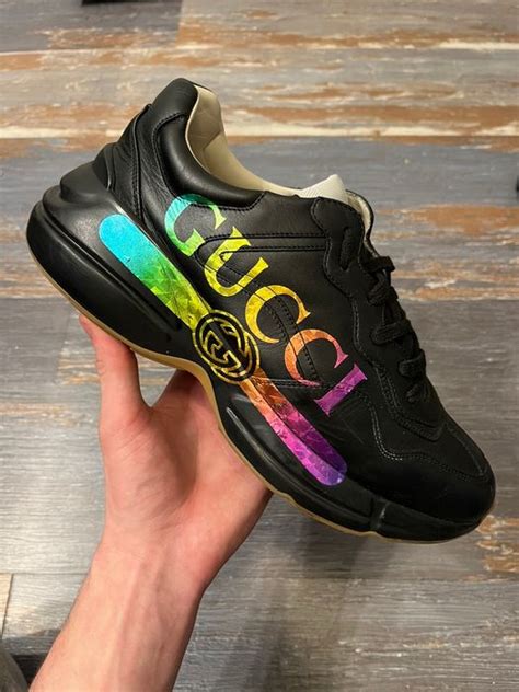 gucci rhyton rainbow|Gucci rhyton size fit.